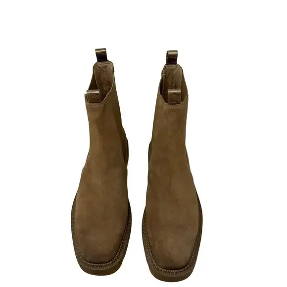 Sam Edelman Laguna Chelsea Boots Tan Suede Lug Sole Ankle Booties Women’s 11 - Picture 4 of 14